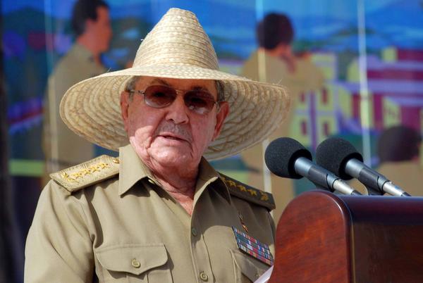 Raúl durante el discurso