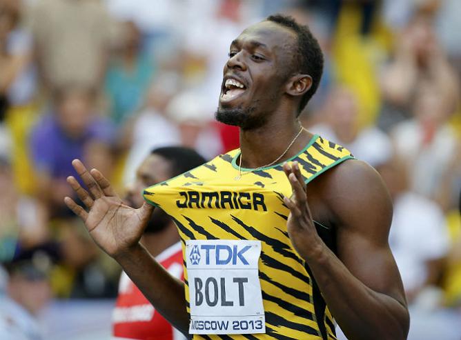 Usain Bolt en Moscú