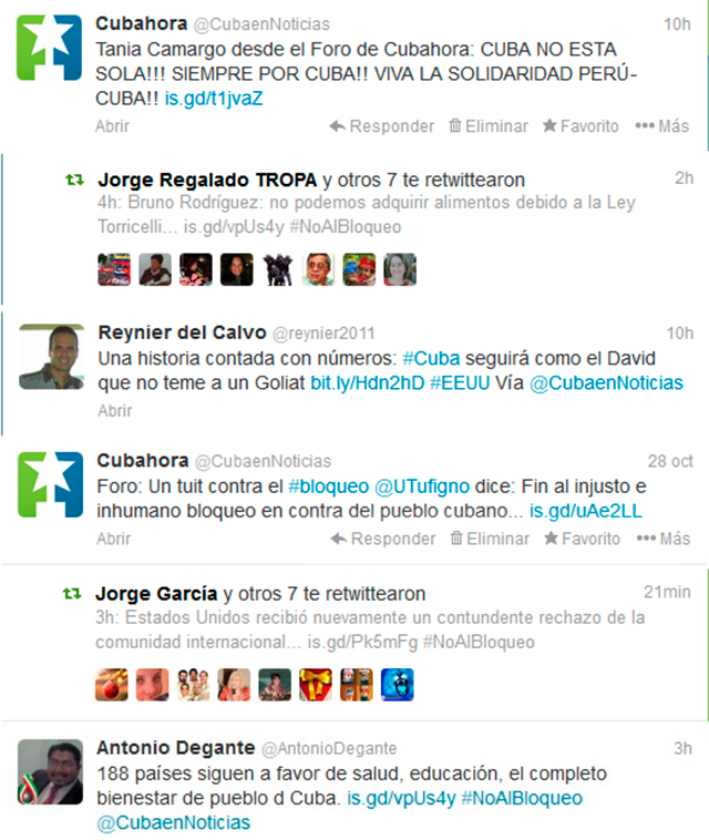 Bloqueo y Twitter. Cubahora 1