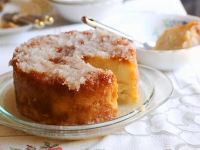 pudin de coco y queso