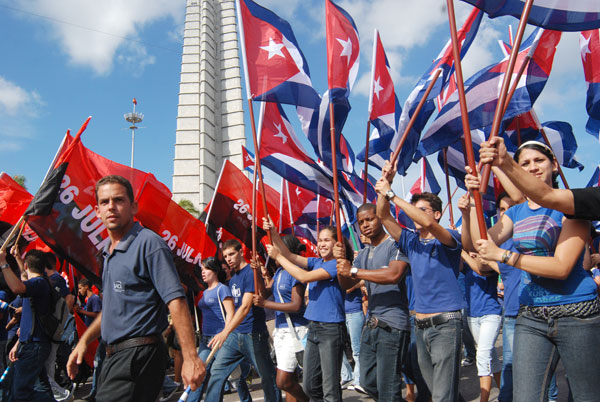 Jóvenes en el 1 de Mayo