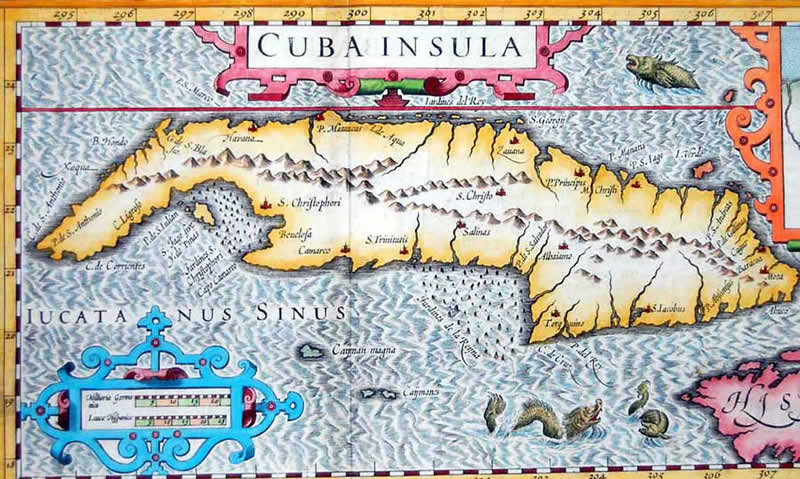 Mapa de Cuba, siglo VXI