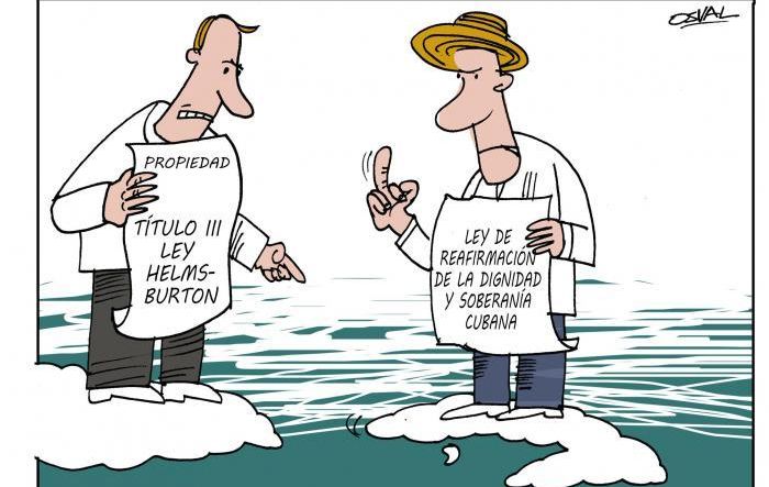 Título III de la Ley Helms Burton-Caricatura