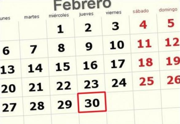 30 DE FEBRERO