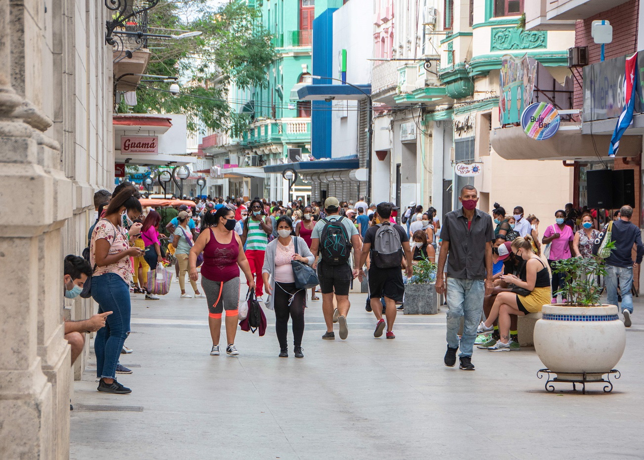 Calles cubana, gente en la calle