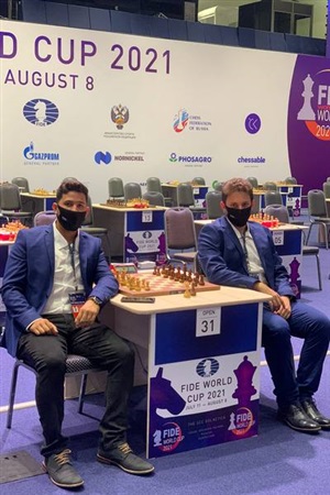 Ajedecistas cubanos en Rusia