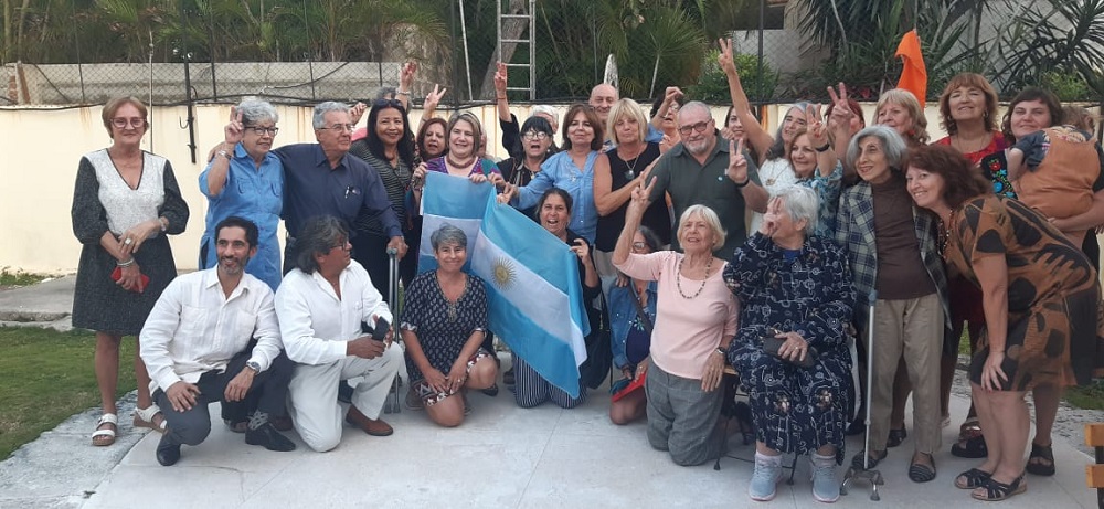 Presentación de Nosotras en libertad en la embajada de Argentina en Cuba, el 14 de febrero de 2023.