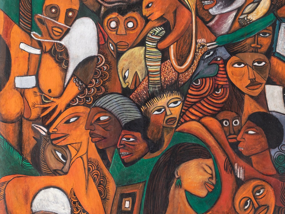 Obra del pintor mozambicano Malangatana Ngwenya
