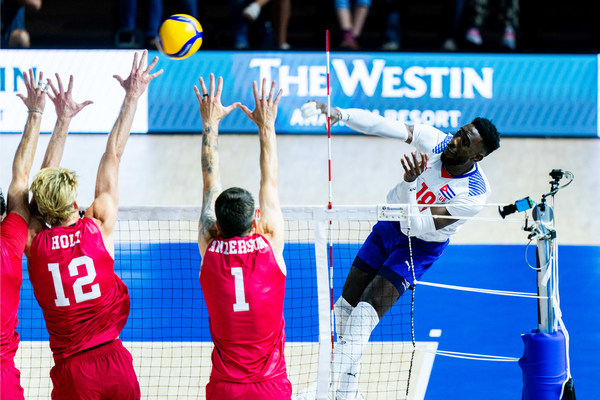 Equipo masculino cubano en la liga de naciones de Voleibol